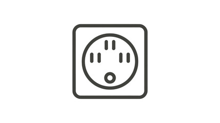 Power Outlet Line Icon
Electrical Socket Symbol