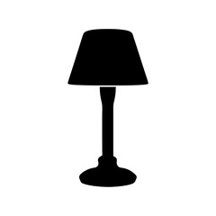 Simple black table lamp