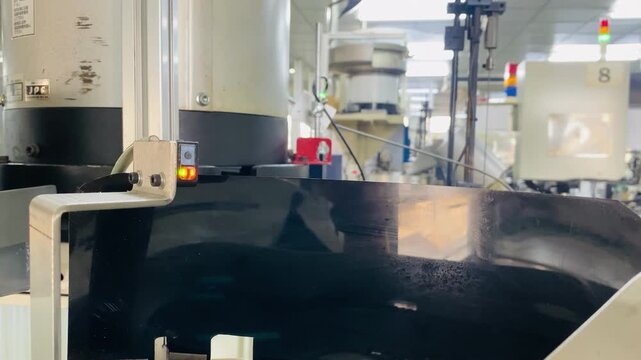 cargo ship in port,  indicator light on the machine