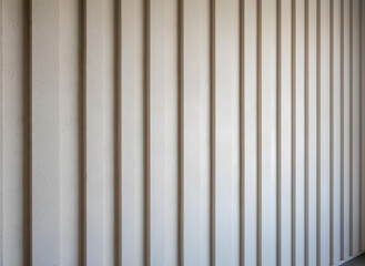 Fototapeta premium Beige Vertical Slat Wall Pattern Background Texture Design