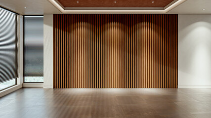 Naklejka premium Large luxury modern bright interiors Living room mockup illustration 3D rendering