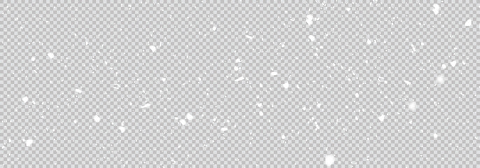 Obraz premium Snowfall. Abstract winter blurred background with flying snow flakes. Vector design.