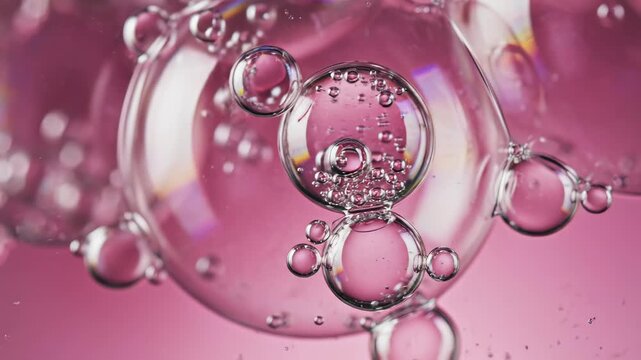 Closeup of Bubbles in Liquid