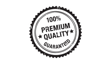 Obraz premium Premium quality guarantee seal with star design isolated on transparent background