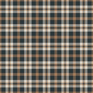 Fall pattern tartan vector, border background textile texture. Choice check plaid fabric seamless in dark and orange colors.