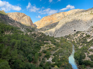 Fototapeta premium Landscape View of Caminito del Rey, Málaga, Andalusia, Spain