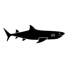 Fototapeta premium Shark vector icon. Fish Illustration sign. Ocean life symbol or logo.