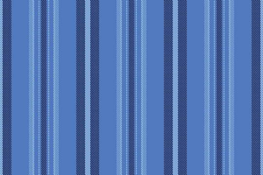 Pnot lines texture vector, duvet background fabric vertical. Kenu pattern seamless textile stripe in blue and dark colors.