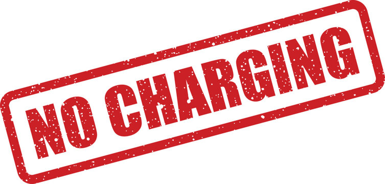 A simple yet powerful red rectangular stamp unequivocally states a direct prohibition against charging