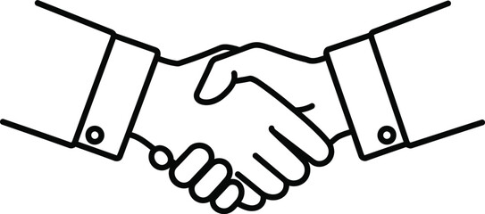 Vector Illustration of Two people shaking hands in business agreement illustration
