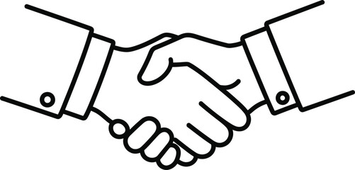 Fototapeta premium Vector Illustration of Handshake icon symbolizing partnership and agreement in business