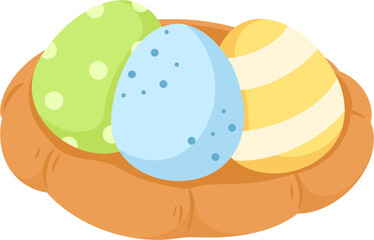 illustration easter egg nest