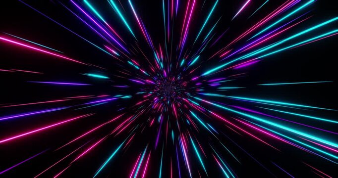 Dynamic fantastic, neon, tunnel background.