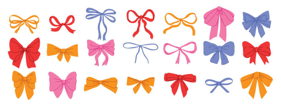 decorative bows and ribbons gift wrapping elements color