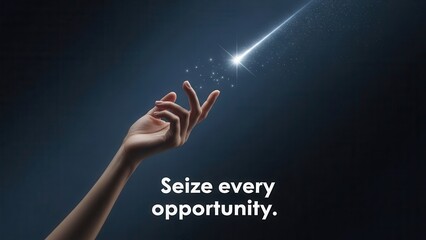 Hand Reaching For A Shooting Star Symbolizing Opportunity
