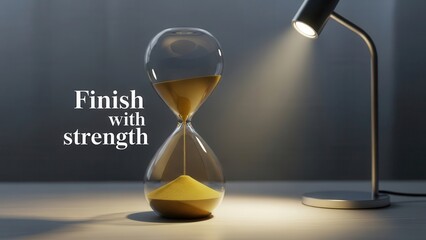 Hourglass Measuring Time with Falling Sand