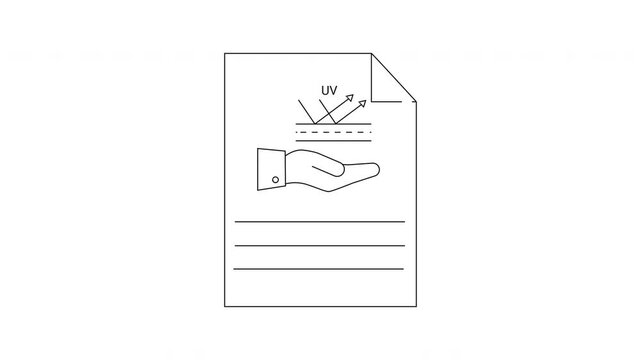 Document with Hand and Reflection Icon - A Visual Guide.