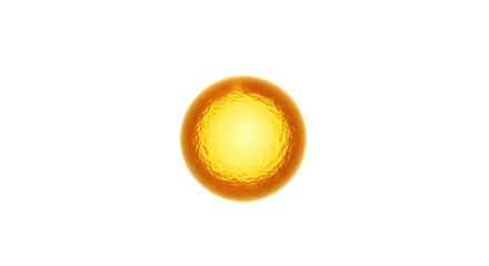 Shiny golden sphere PNG isolated on transparent background, bright yellow ball with metallic...