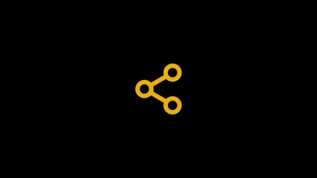 Digital share icon symbol for content distribution across social media and communication platforms