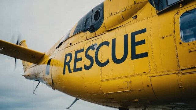 Rescue helicopter.