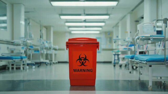 Syringe container in a hospital. 