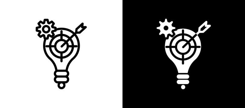 Strategy whiteblack icon