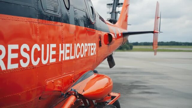 Rescue helicopter.