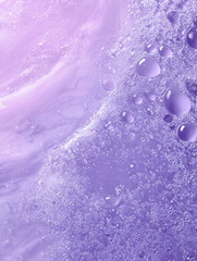 ラベンダー色の水と泡の背景