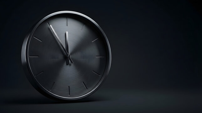 Doomsday clock concept near midnight with copy space