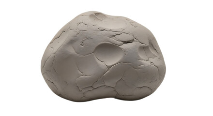 Single lump of raw bentonite clay earthy grey texture