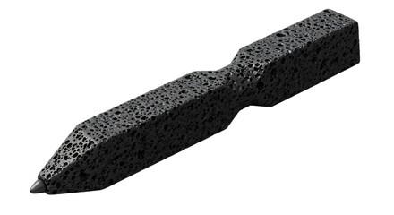 Volcanic rock stylus pen brutalist aesthetic porous black stone