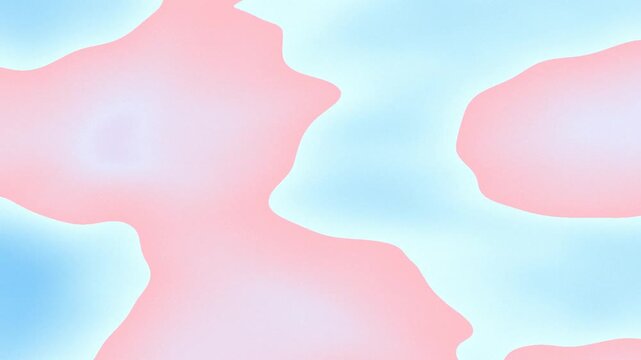 Soft pastel-colored sky with cloud formations featuring a pink abstract shape