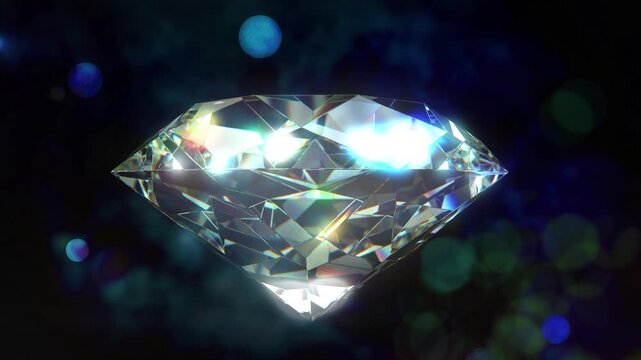 Sparkling and glittering diamond