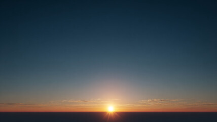 Obraz premium Calm sunset horizon with empty sky