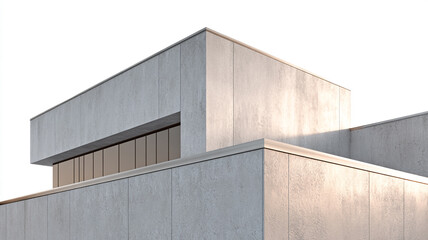 Fototapeta premium Rooftop parapet wall modern building