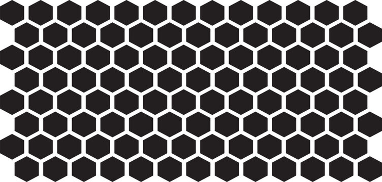 Hexagon seamless pattern. Honeycomb shape geometric background. Orange grid abstract ornament.