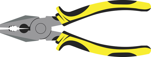 Professional Heavy-Duty Combination Pliers with Non-Slip Yellow Comfort Grip
