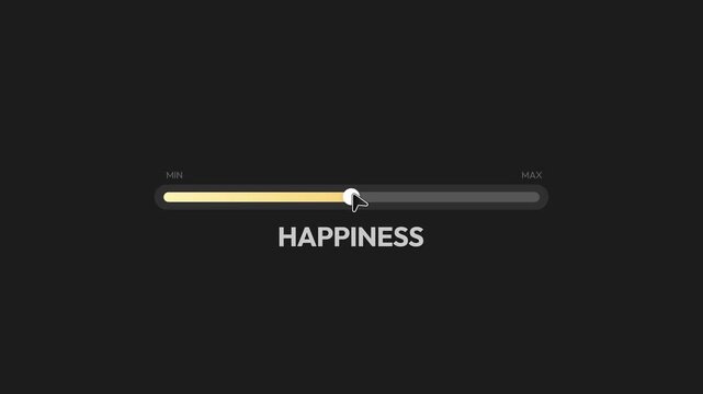 4k animation of happiness slider moving from low to high perfect for motivation and uplifting content