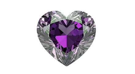 Fototapeta premium Heart-shaped Amethyst Gemstone