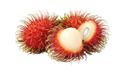 rambutan fruit on white background