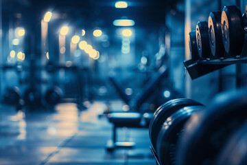 Gym background with blur effect
