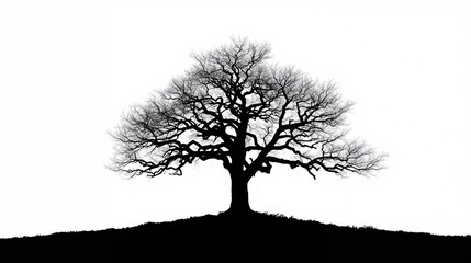 silhouette of a tree
