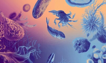 Colorful Marine Life Underwater Illustration Design