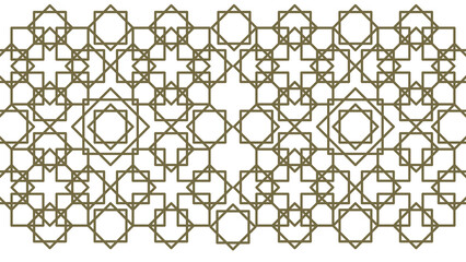 Abstract Geometric Interlocking Pattern. Islamic background texture.  