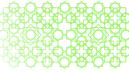 Abstract Green Geometric Interlocking Pattern with Fading Effect