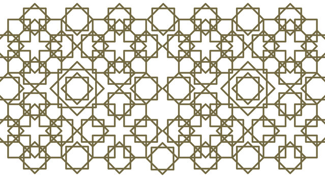 Abstract Geometric Interlocking Pattern. Islamic background texture.  