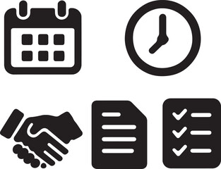 Abstract black shapes against a white background creating a minimalist composition