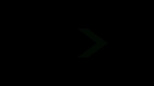 Right Arrow Direction Indicator with Light Effect  and Glowing Arrow Pointing Right Animation.4k video