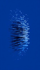 Dynamic Blue Abstract Art with Linear Elements