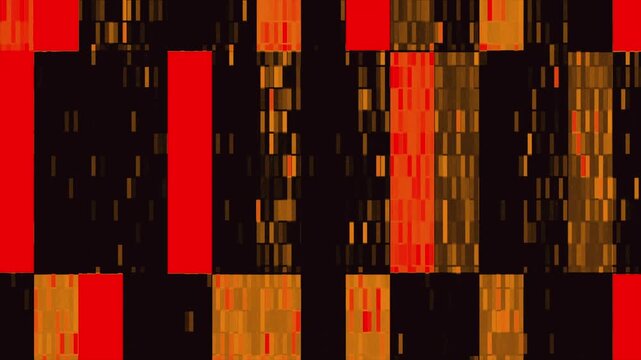 Abstract Digital Mosaic Pattern in Red and Yellow Tones. abstract striped background for textiles.